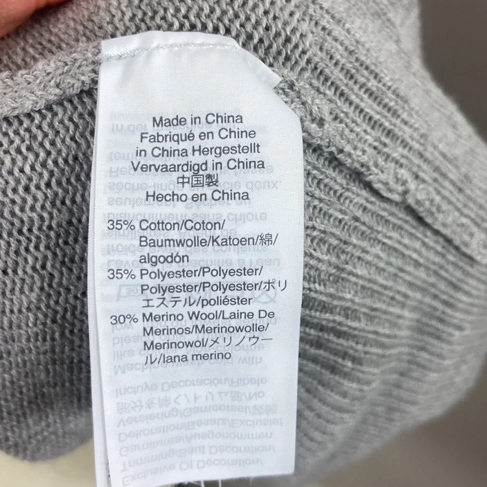 J. Crew Gray Button Up Long Cardigan Small